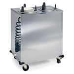 Lakeside 6205 Mobile Heated Enclosed-Cabinet Dish Dispenser - 2 Stack, Round, Plate Size: 5-1/8