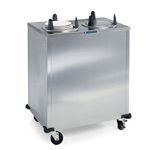 Lakeside 5206 Mobile Unheated Enclosed-Cabinet Dish Dispenser - 2 Stack, Round, Plate Size: 5-7/8" to 6-1/2"