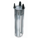 Lakeside 400025 Mobile Unheated Open Frame Dish Dispenser, Round, ADA Height - Plate Size: Up to 5
