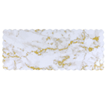 Marble Colored Scalloped Log Cake Board, 16-1/2