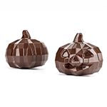 Martellato 3D Jack O Lantern Polycarbonate Chocolate Mold, 4 Cavities