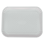 Novacart White Pastry & Cake Tray, 9-3/8" x 13-5/16" - Pack of 5