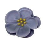 O'Creme Lavender Royal Icing Pansies, Set of 14