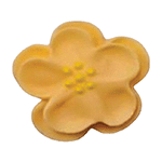 O'Creme Peach Royal Icing Pansies, Set of 14