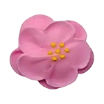 O'Creme Pink Royal Icing Pansies, Set of 14