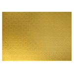 O'Creme Quarter Size Rectangular Gold Foil Cake Board, 1/2