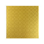 O'Creme Square Gold Cake Drum Board, 12" x 1/2" Thick, Pack of 5