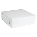 O'Creme White One Piece Square Cake Box, 10