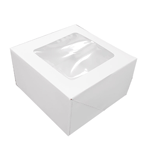 O'Creme White Pie Box with Window, 10" x 10" x 5" - Case of 100