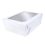 O'Creme White Quarter Size Cake Box with Window, 5