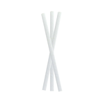 Packnwood Durable Unwrapped Solid White Smoothie Paper Straws, .3