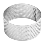 Pavoni Stainless Steel Perforated Cake Ring, Round, 3.5