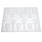 Plastic Lollipop Chocolate Mold, Mem to Tuf