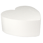 Polystyrene Heart Cake Dummy, 10" x 4"