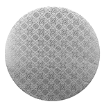 O'Creme Round Silver Cake Board, 18" x 1/4" High, Pack of 10