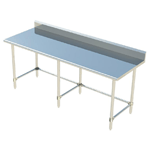 Sapphire SMTOB-3096S Stainless Steel Top Work Table with Backsplash; 96