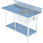 Sapphire SMTPS-2472R Work Table with Right Sink; Table Size 72