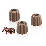 Silikomart CANNELE-P Tritan Chocolate Mold, 24 Cavities