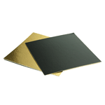 Square Double Sided Pastry Board Gold & Black, 6.3