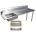 DHST-36R Stainless Steel Soil Dishtable with Prerinse Basket - 36