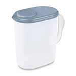 Sterilite Clear Pitcher with Push Top Lid, 1 Gallon