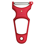 Toolswiss Clasinox Vegetable Peeler with Red Plastic Handle