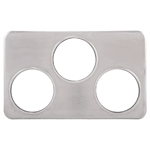 Winco ADP-666 Stainless Steel Adapter Plate With Three 6-3/8