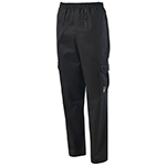 Winco Black Cargo Chef Pants, Small