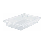 Winco Clear Polycarbonate Food Storage Box, Half Size x 3-1/2" Deep