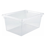 Winco Clear Polycarbonate Full Size Food Storage Box, 12" Deep