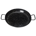 Winco Enameled Carbon Steel Paella Pan with Riveted Handle, 11