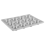 Winco Muffin Pan, 12 Cup, Aluminum