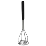 Winco Potato Masher with Plastic Handle, 4" Round