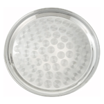 Winco Round Tray, Stainless Steel, Swirl Design