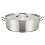 Winco Stainless Steel Brazier with Lid, 8 Quart