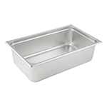 Winco Stainless Steel Full Size Anti Jam Steam Table Pan, 6" Deep