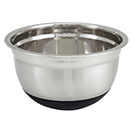 Winco Stainless Steel Mixing Bowl with Silicone Base, 8 Quart