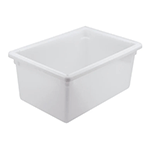 Winco White Polypropylene Full Size Food Storage Box, 15" Deep