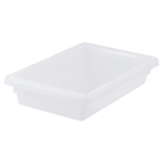 Winco White Polypropylene Half Size Food Storage Box, 3" Deep